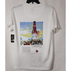 Budweiser men's white shirt size medium